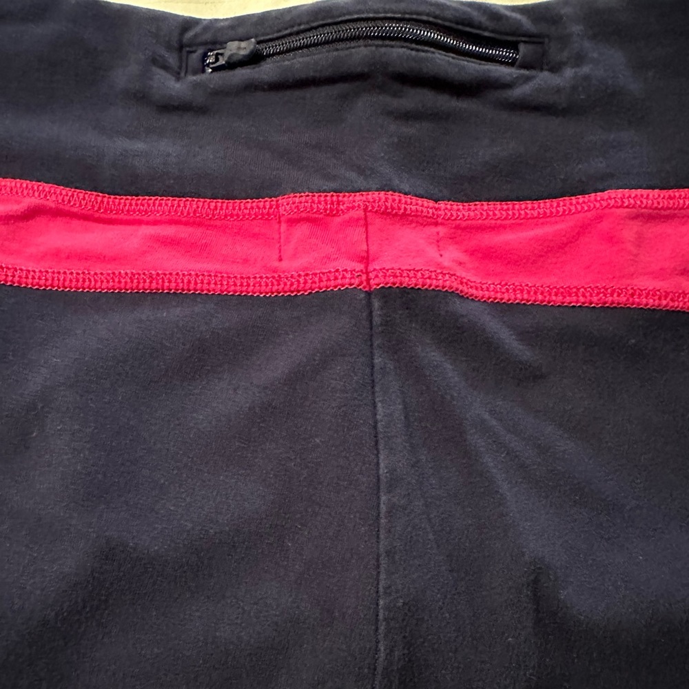 Lauren Ralph Lauren Active Women’s Navy W/ Bright Pink Accents Capri Leggings, L - Picture 4 of 4